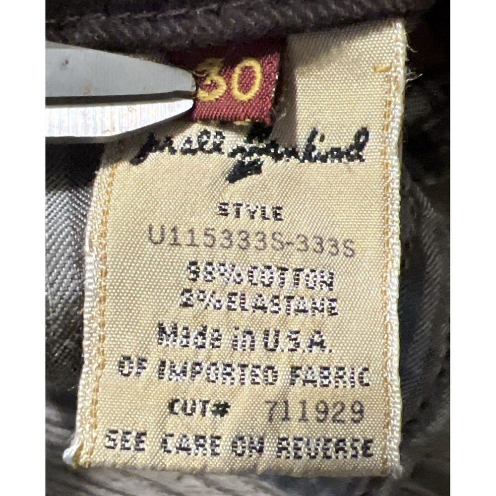 7 For All Mankind Dojo Flare Low Rise Brown Jeans USA Made Size 30 (32x33) - Picture 8 of 10